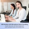 USB Headset with Microphone Noise Canceling Stereo PC Headset for