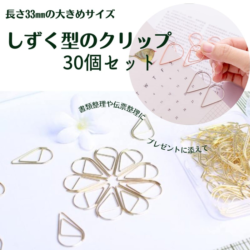 Copeflap Zem Clips, Paper Clips, Set of 30, Large Memo
