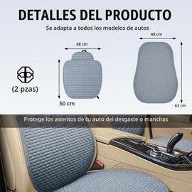 Yourkar Funda para Asiento de Coche – Set 4 piezas transpirable y protectora