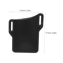 Operitacx Phone Belt Pouch Simple Style Cell Phone Holder for Belt PU Leather Waist Bag for Outdoor Activities Secure Fit Impact Protection