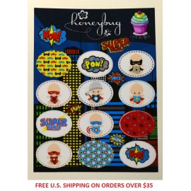 Honeybug MAGNETIC reborn doll PACIFIER SUPERHEROES SPRINKLES sheet 12 decals