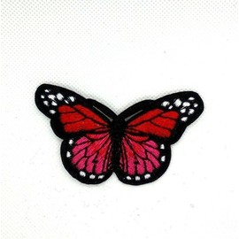 SMALL MONARCH BUTTERFLY- BUTTERFLIES - Iron On Embroidered Applique Patch 209