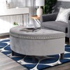 Joveco 43.5" Storage Bench- Velvet Half Moon Ottoman- Tufted Storage