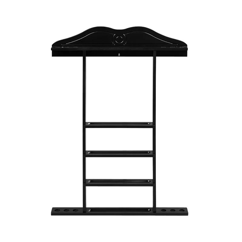 RAM Game Room Black Wooden Wall Pool Cue Rack –