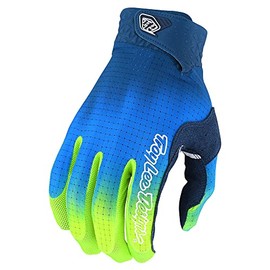 Troy Lee Designs X Oakley Vision Air Glove for Mountain Bike/BMX/Motorcycle/Dirtbike, Breathable, Silicon Grips AIR Glove; Jet Fuel Navy/Yellow MD