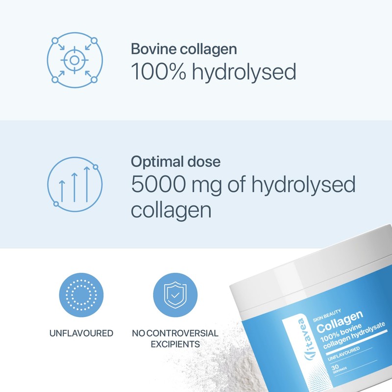 Hydrolysed Bovine Collagen Powder 5g Daily Dose - Unflavoured -
