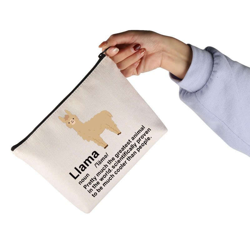 JNIAP Llama Lover Gift Llama Definition Cosmetic Bag Wildlife Farm
