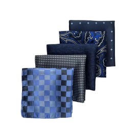 Yamoloz 5 Pack Men's Pocket Squares, Soft Hankies Premium Mens Pocket Square Handkerchiefs Set