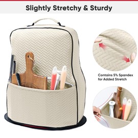 BAGSPRITE Stretchy Stand Mixer Cover with Appliance Slider- Washable Appliance Cover Compatible with Kitchenaid Mixer5/4.5 Quart - Dust Cover with Pockets for Kitchen Aid Accessories and Attachments