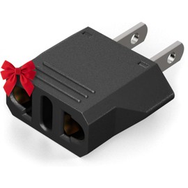 US Plug Adapter - Unidapt Small European to American Outlet Plug Adapter, EU to US Travel Adapter, Universal Input Europe/Asia to USA/Canada Pin Converter (1-Pack, Black)