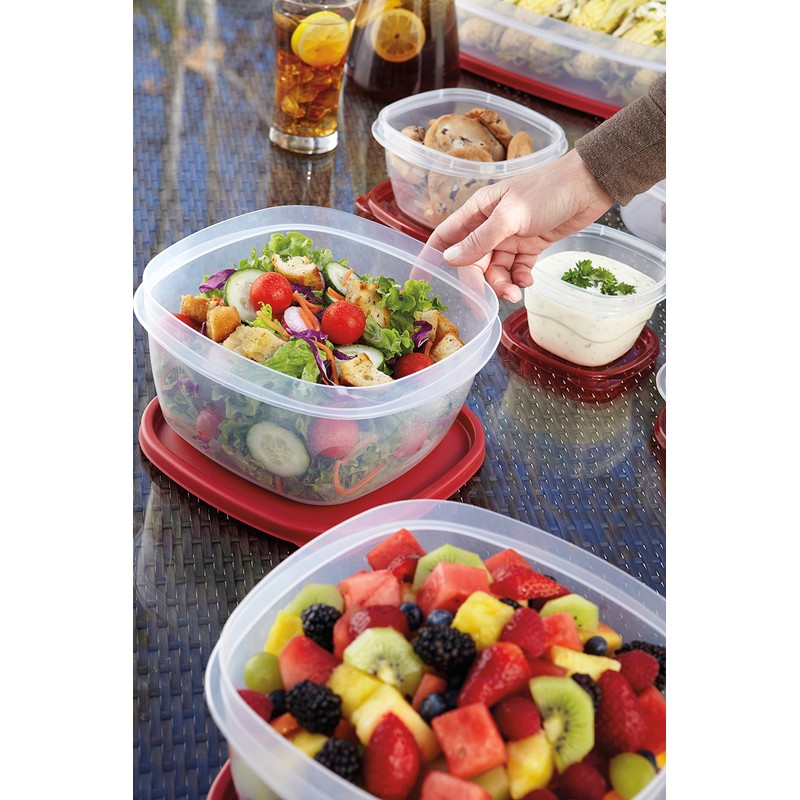 Rubbermaid Easy Find Lids Food Storage Container, 5 Cup, Racer