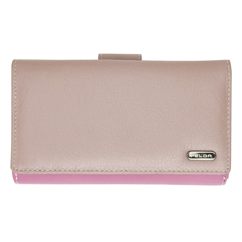 Felda Womens Genuine Soft Leather Clutch Wallet - RFID Protection