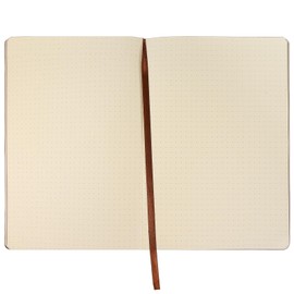 Fetinar 300 Pages Leather Dotted Journal Notebook,Softcover Leather Dotted Journal Notebook for Women Men,300 Pages Notebook for Travel,Business,Work,Office,School Note Taking,5.7'' X 8.3'',grey