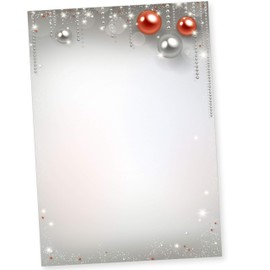 Gala Design 25 Sets Christmas Letter Paper with Envelope without Window Christmas Paper A4 Printer Paper