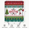 ZCHOMI Merry Christmas Grinch Shower Curtain Xmas Tree Santa Hat