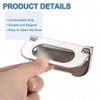 PATIKIL Recessed Pull Door Handle, 4 Pack Invisible Flush Pull