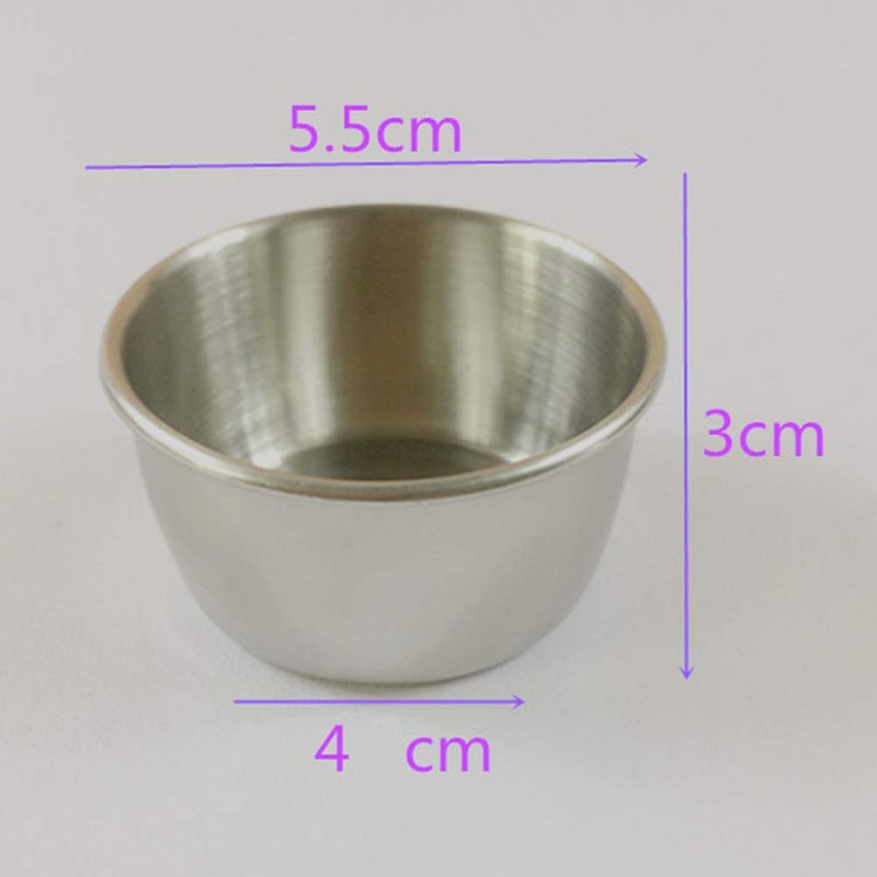 UPKOCH 10 x Stainless Steel Sauce Cups