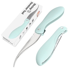 Luvan Shrimp Deveining Tool,Shrimp Deveiner with Sharp Stainless Steel Blade and Non-slip Handle,Shrimp Peeling Tool,Essential Tool for Home Kitchen (1 piece)