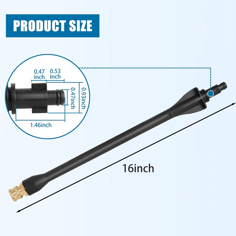 Pressure Washer Wand 308494075 with 5 Spray Nozzles and 1