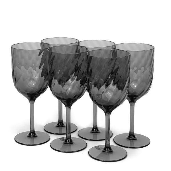 Yalin Set of 6 Unbreakable 15 oz Acrylic Plastic Wine