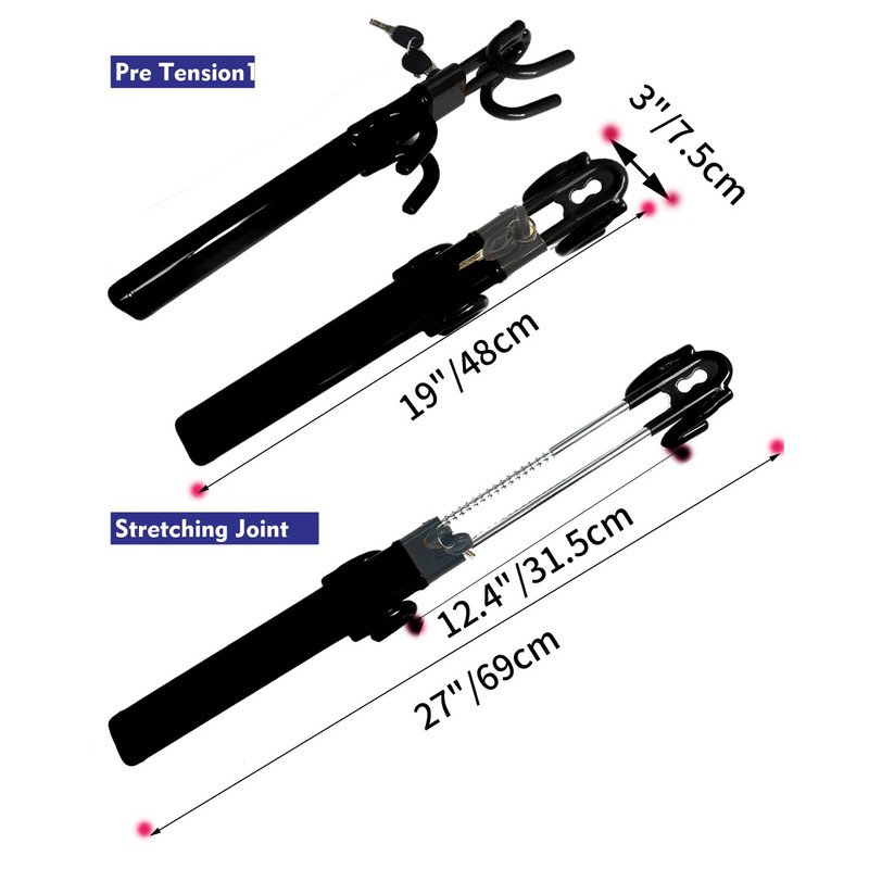 Dodomes Steering Wheel Lock Anti-Theft Heavy Duty Secure Car Device,