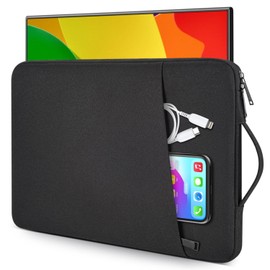 Portable Monitor Case 15.6 Inch, Protective Carrying Sleeve for MNN ForHelp KYY InnoView VILVA COOLHOOD ViewSonic HotYeah KOORUI QQH Zenscreen 15.6" 16.1" Portable Monitor Computer Bag,Black