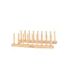 Shores Kitchenware Bamboo Plate/Lid Rack Holder Organizer (8 Slots)