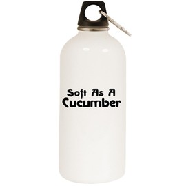 Los Drinkware Hermanos Soft As A Cucumber - White Water Bottle with Carabiner 20oz