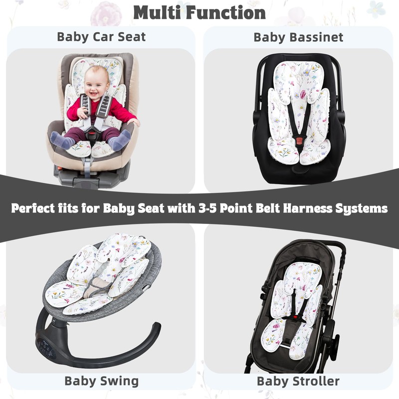 Pea Pod Infant Car Seat Pad 2-in-1 Baby Car Seat