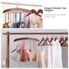 Tie Rack Tie Hanger 24 Hooks Wooden, Tank Top Hanger,Belt
