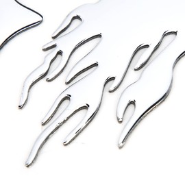 2PCS Skull Flame Decals For Motorcycle, Universal Motorbike Helmet Stickers 3d Fuel Tank Gas Cap Decoration Sticker, Silver