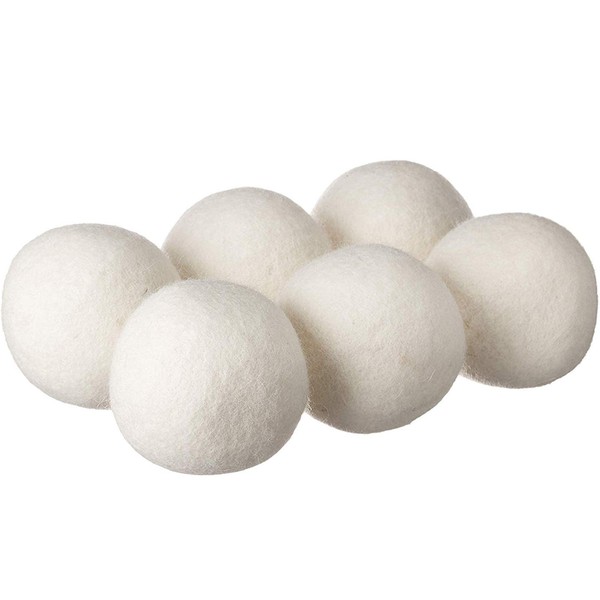 100% NATURAL & HANDMADE WOOL DRYER BALLS Eco-Friendly Reusable Laundry Essentials Saves Drying Time Laundry Balls (6)