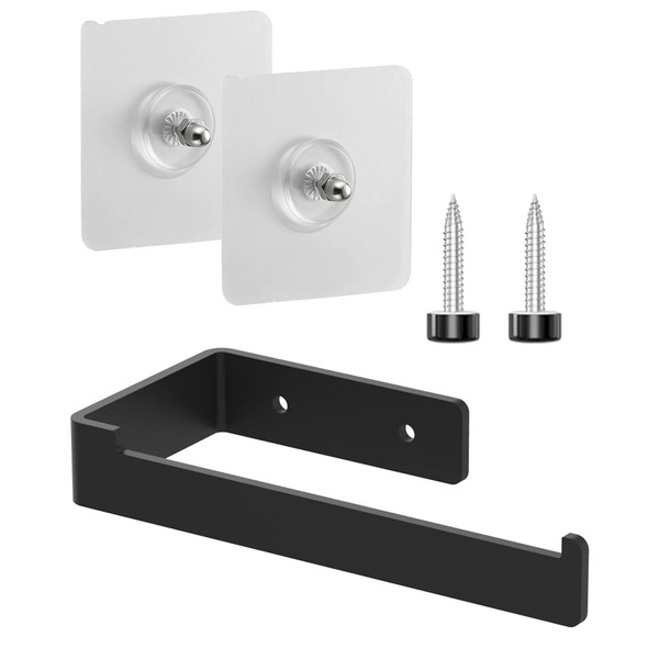 TPZORJX 1 Stück Edelstahl-Toilettenpapierhalter, gebohrt oder selbstklebend Toilettenpapierhalter Bad mit