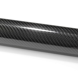 20"x60" (1.6FTx5FT) 7D Carbon Fiber Textured Black High Gloss Vinyl Wrap Auto Car Sticker Decal Film Sheet Bubble Free Air Release Technology with Tool Kit