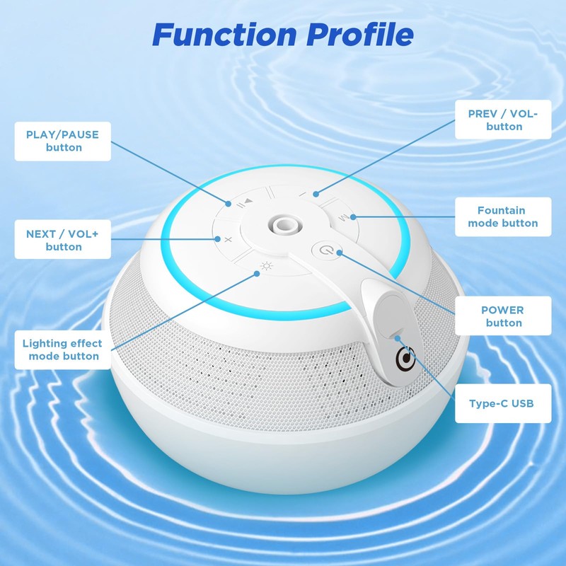 Maraawa Floating Fountain Pool Bluetooth Speaker