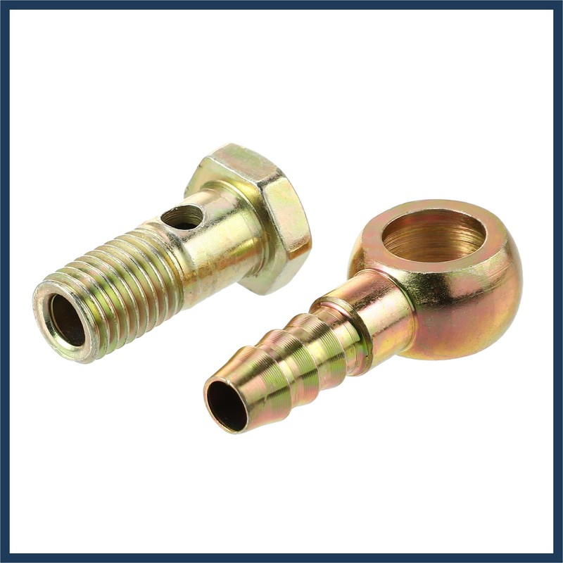 INFINAUTO 1 Set M12x1.5 Banjo Bolt Hose Barb Fitting with