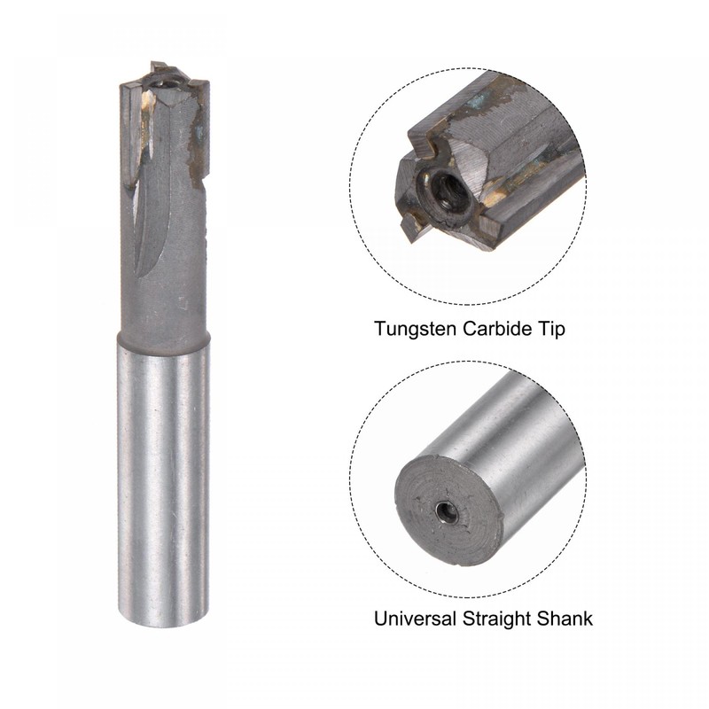 sourcing map Square Nose End Mill, 14mm Cutting Dia Tungsten