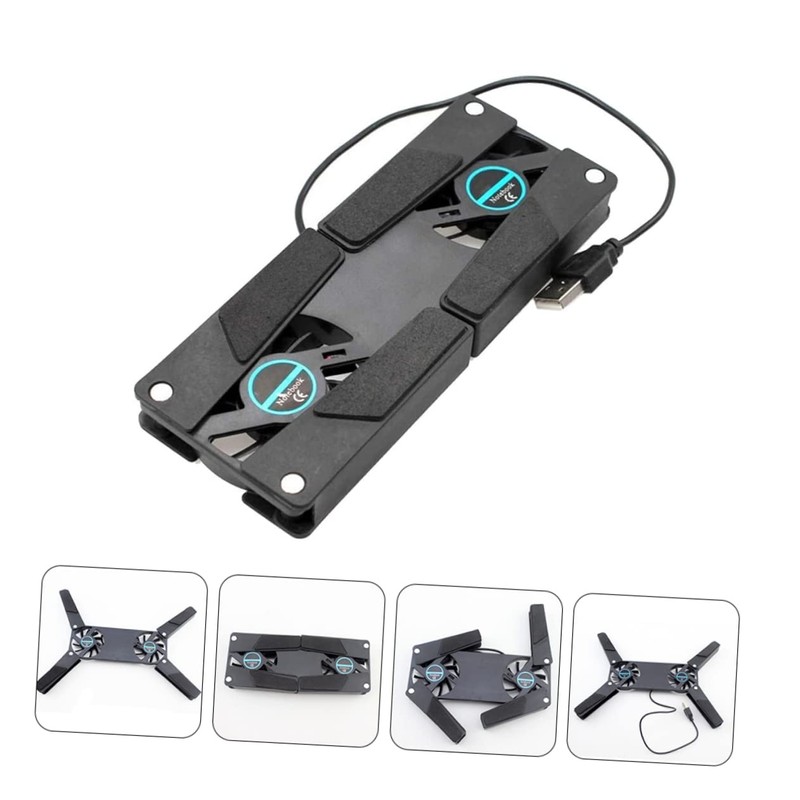 CAXUSD Laptop Cooler Dual Fan Radiator Notebook Cooling Pad Gaming