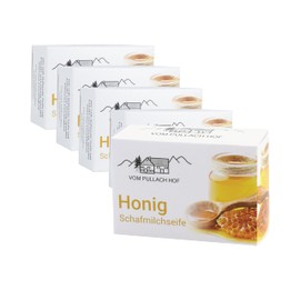 5 x Sheep's Milk Soap 100 g Set Solid Soap Block Honey