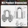 HARSKIYER - Abrazadera de cable M3 de 1/8 pulgadas con