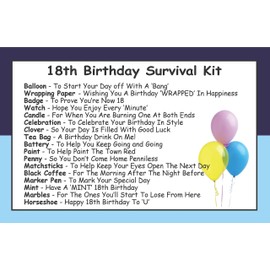 18th Birthday Survival Kit In A Can Gift. Fun Novelty 18th Gifts For Men or Women, Him, Her Boys or Girls. (Blue/Navy)
