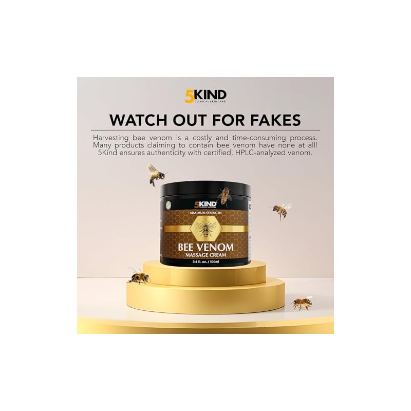 5kind Maximum Strength Bee Venom Cream - Naturally Massage Joints