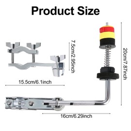 RANMING Hi-hat Cymbal Clamp Cymbal Stand Arm for Drum Set L-Shaped Cymbal Clamp,Adjustable Cymbal Arm for 15-28mm Cymbal Stands,Hi Hat Cymbal Stand Extension Arm for Drummer Beginner