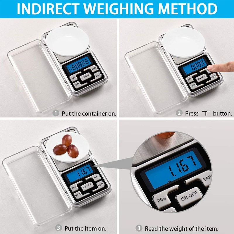 Digital Scale, LED Backlight Display,0.01-200g Mini Digital Pocket Scale for