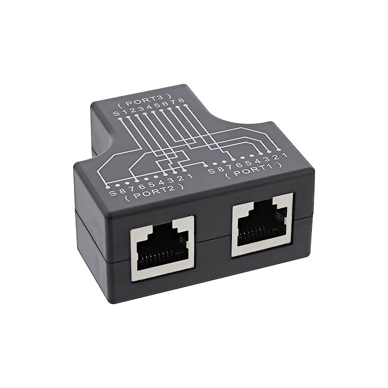 InLine® Cat.5e STP T Adapter (Port Doppler), RJ45 Female to