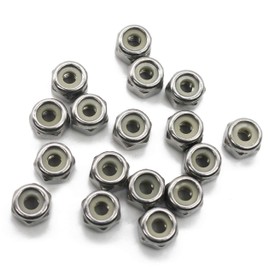 Fullerkreg 6-32 Nylon Insert Hex Lock Nut, Stainless Steel A2-70/304/18-8, Plain Finish, Quantity 100