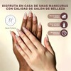 Uñas Postizas con Punta Francesa, Uñas Press on para Manos,