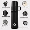 Healter 600ml Insulated Flask for Hot Drinks, Coffee Flask with