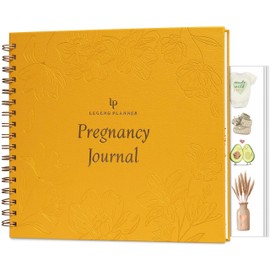 Legend Pregnancy Journal & Memory Book – Keepsake Journal for Documenting Pregnancy Memories & First Time Moms – Baby Planner for Pregnancy Tracking – Hardcover, 11.2”x9.3″ (Amber Yellow)