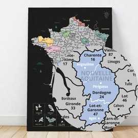Map of France Scratch Off Poster